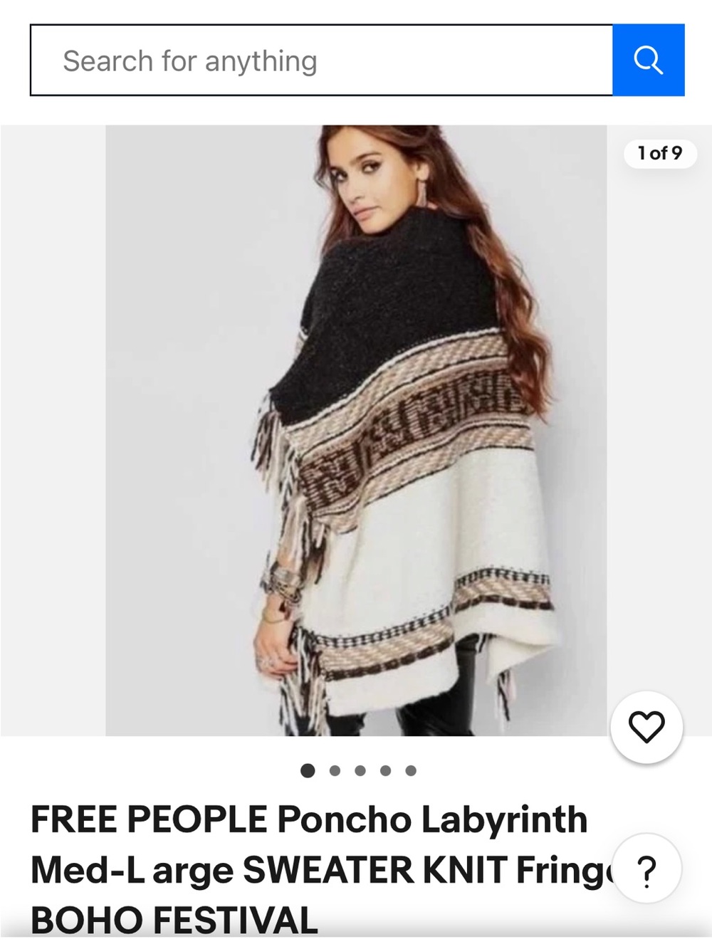 Free People Sweater Poncho